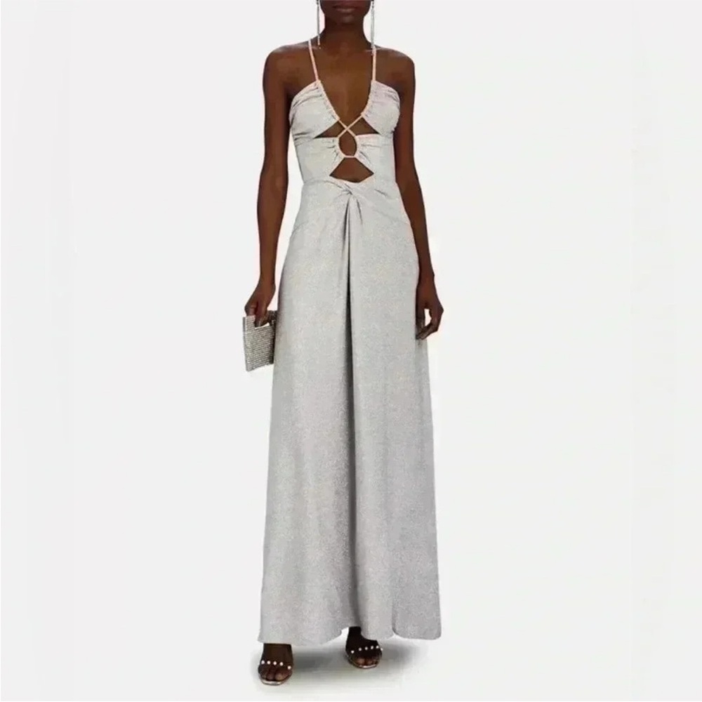 NWOT Shimmering Silver dress/gown